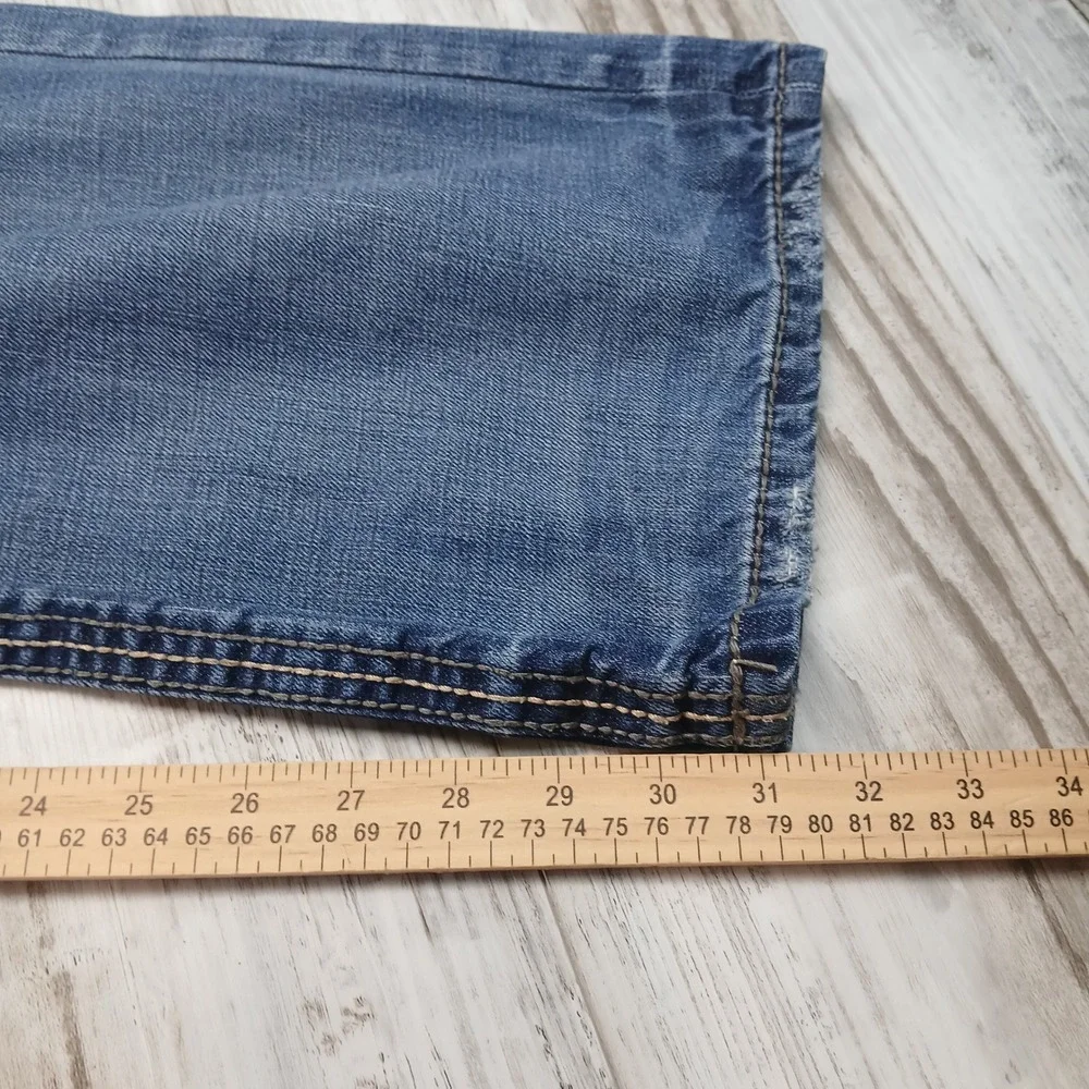 BKE Derek Mens Straight Leg Jeans 36R Medium Wash Denim Blue ABM12077